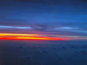 Sunrise at 30,000 feet