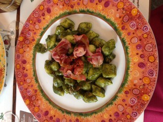 This is pesto gnocchi from Trattoria da Garibardi, Florence