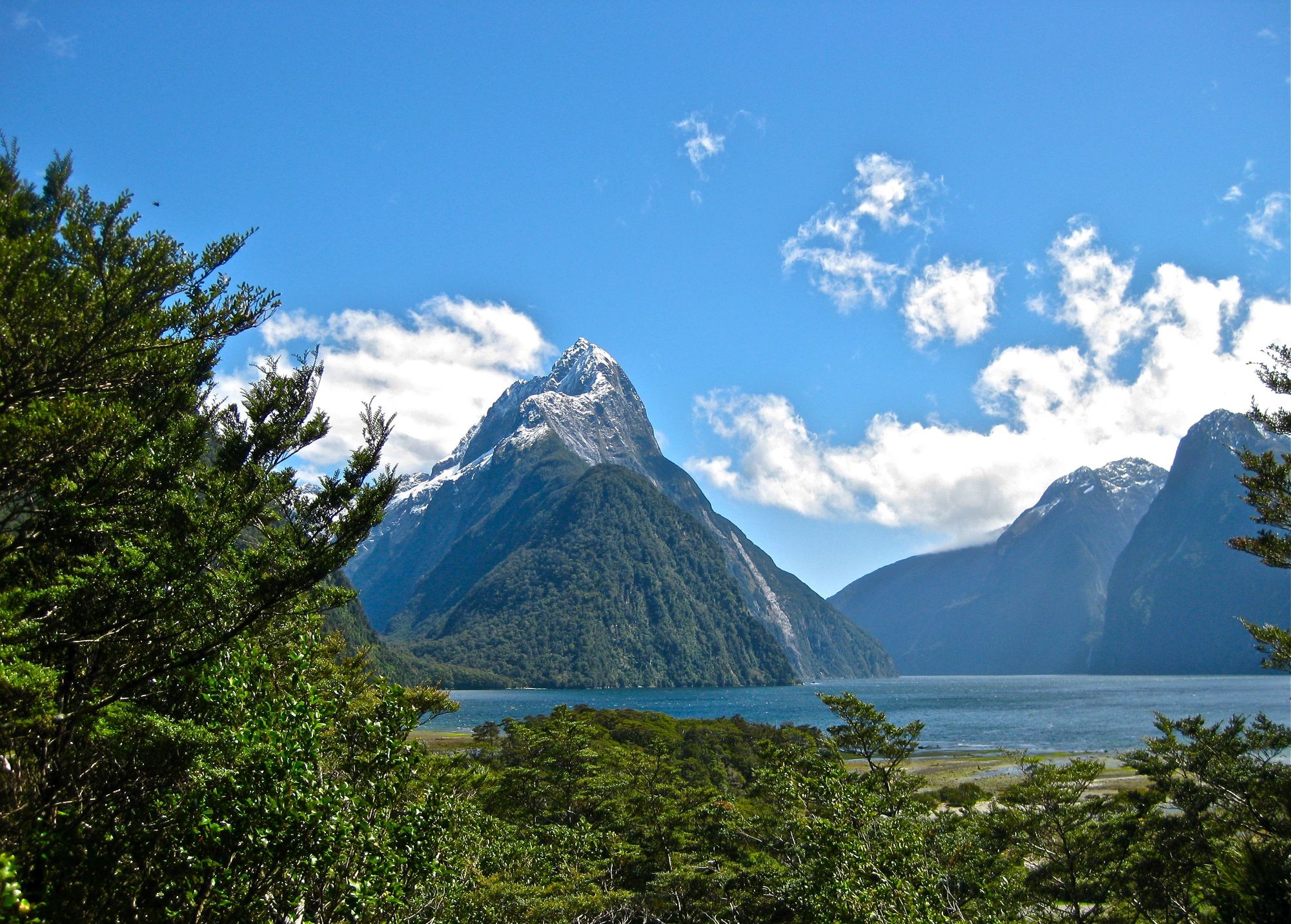 Mitre Peak at Milford Sound in New Zealand