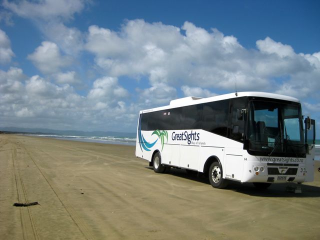 Bus on 90 Mile Beach