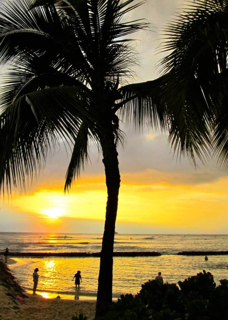 Sunset at Waikiki Beach