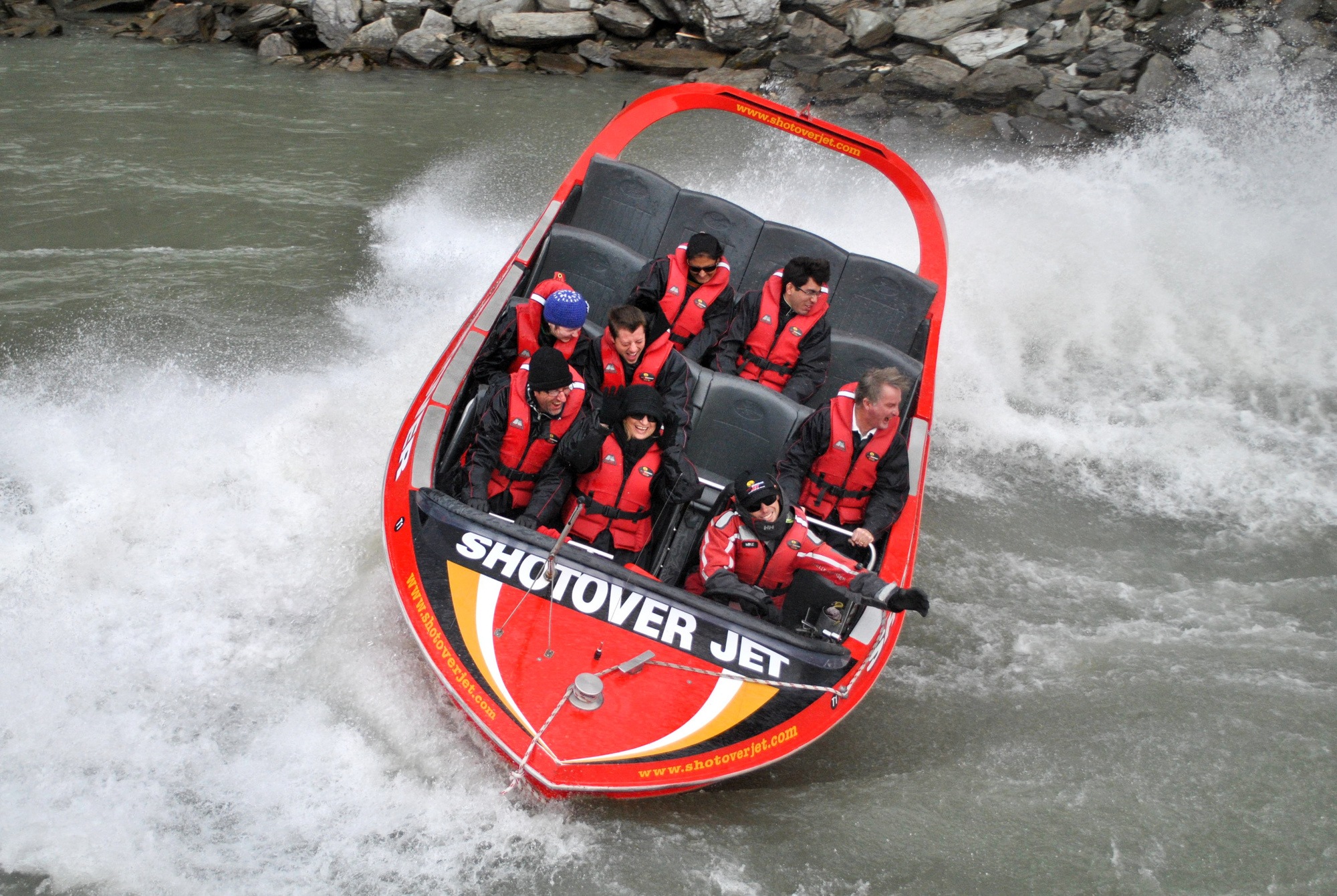 Shotover Jet jetboat in Queenstown, New Zealand