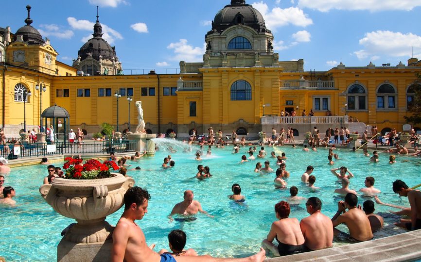 Soaking at the Szechenyi Baths