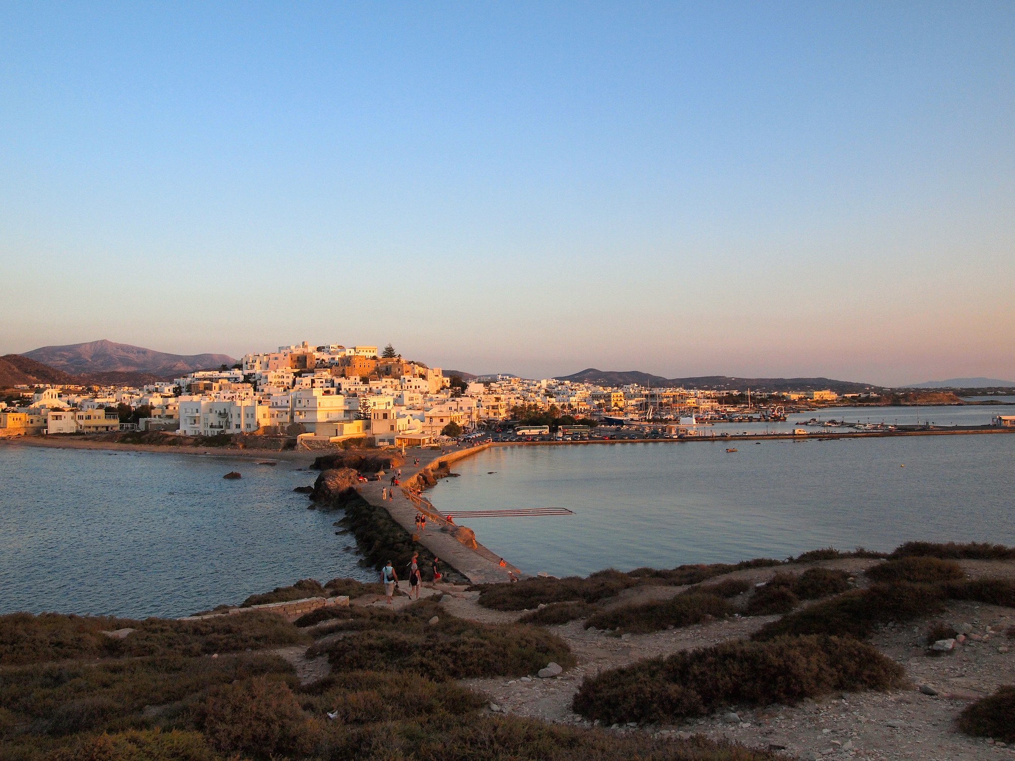 Naxos town in Greece