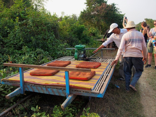 Riding the Bamboo Train in Battambang