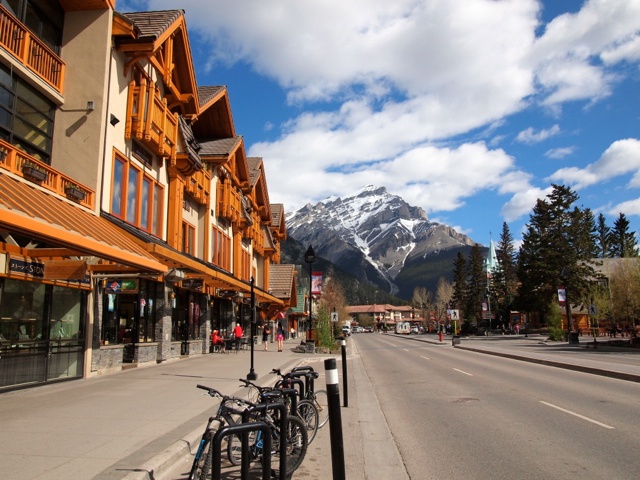 Banff village in Alberta, Canada