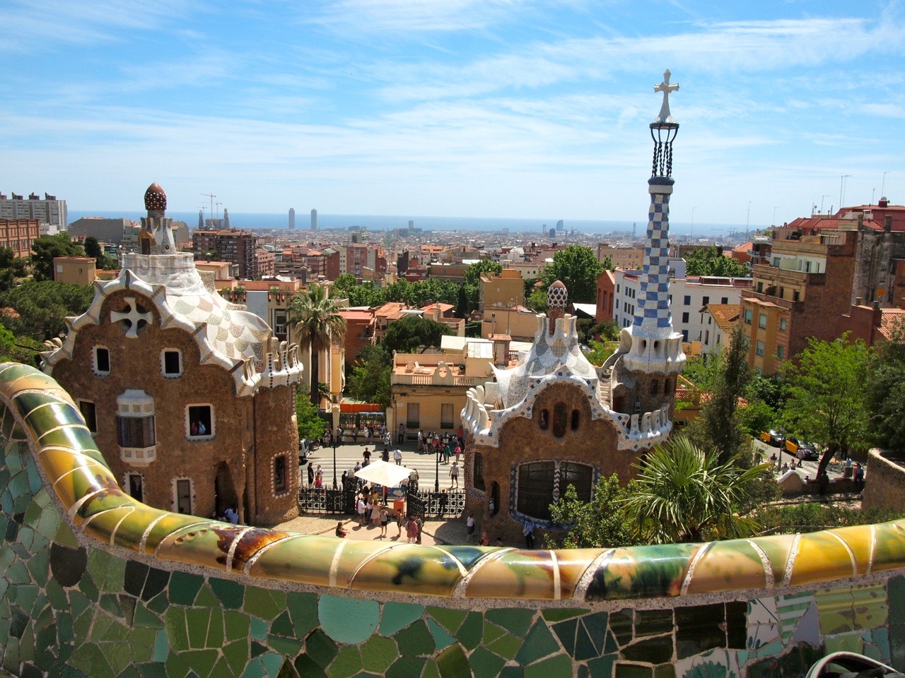 Park Guell in Barcelona, Spain