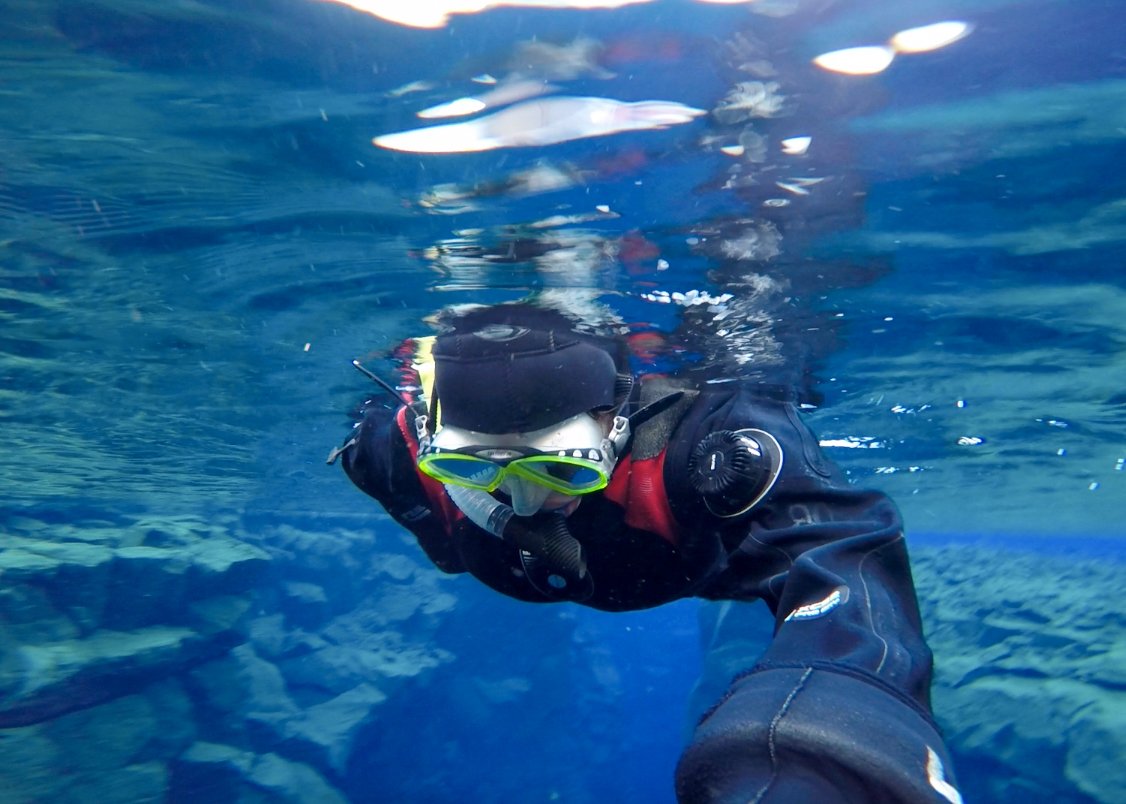 Snorkeling Silfra in Iceland