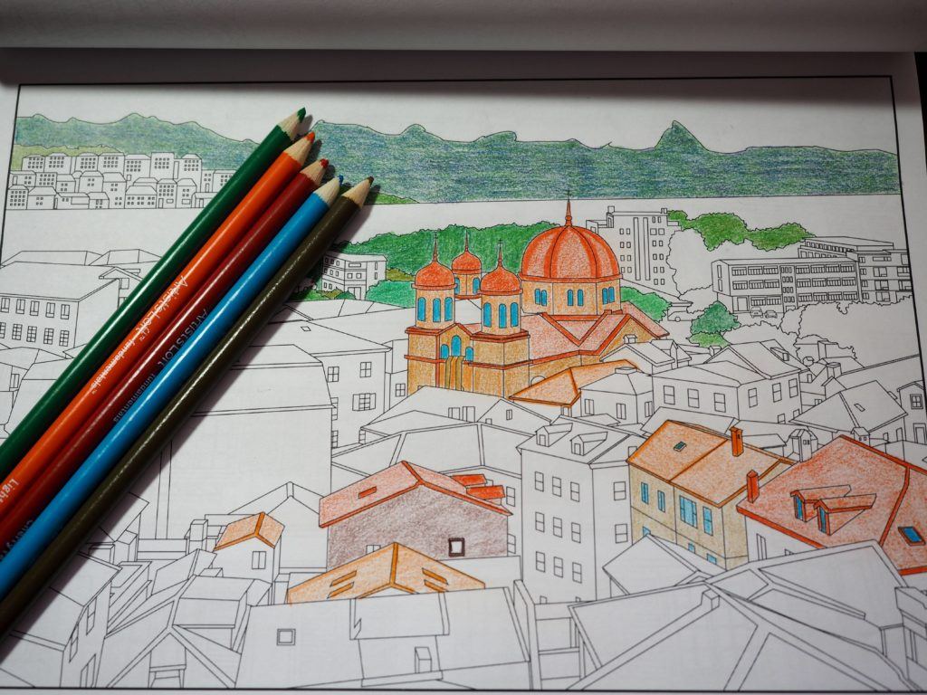 Travel coloring book