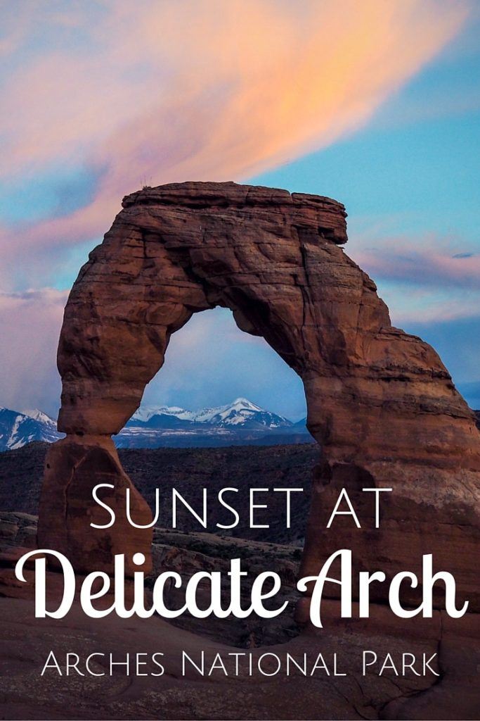 Hiking to Delicate Arch at sunset