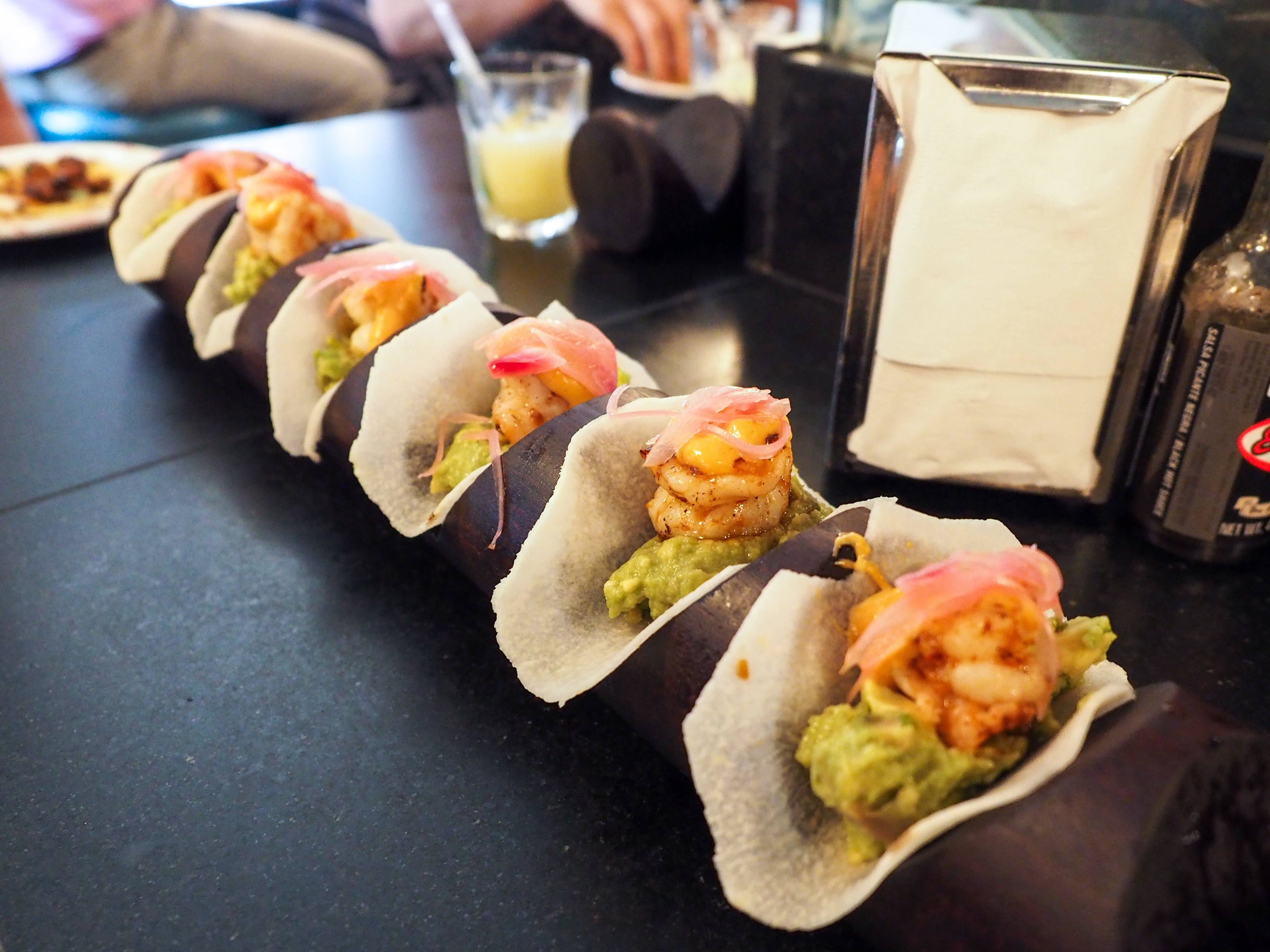 Tacos on a London Soho food tour