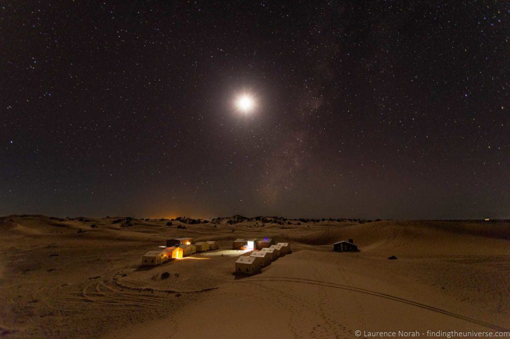 Desert camp by night Morocco