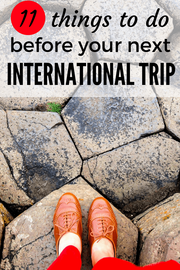 Things to do before an international trip