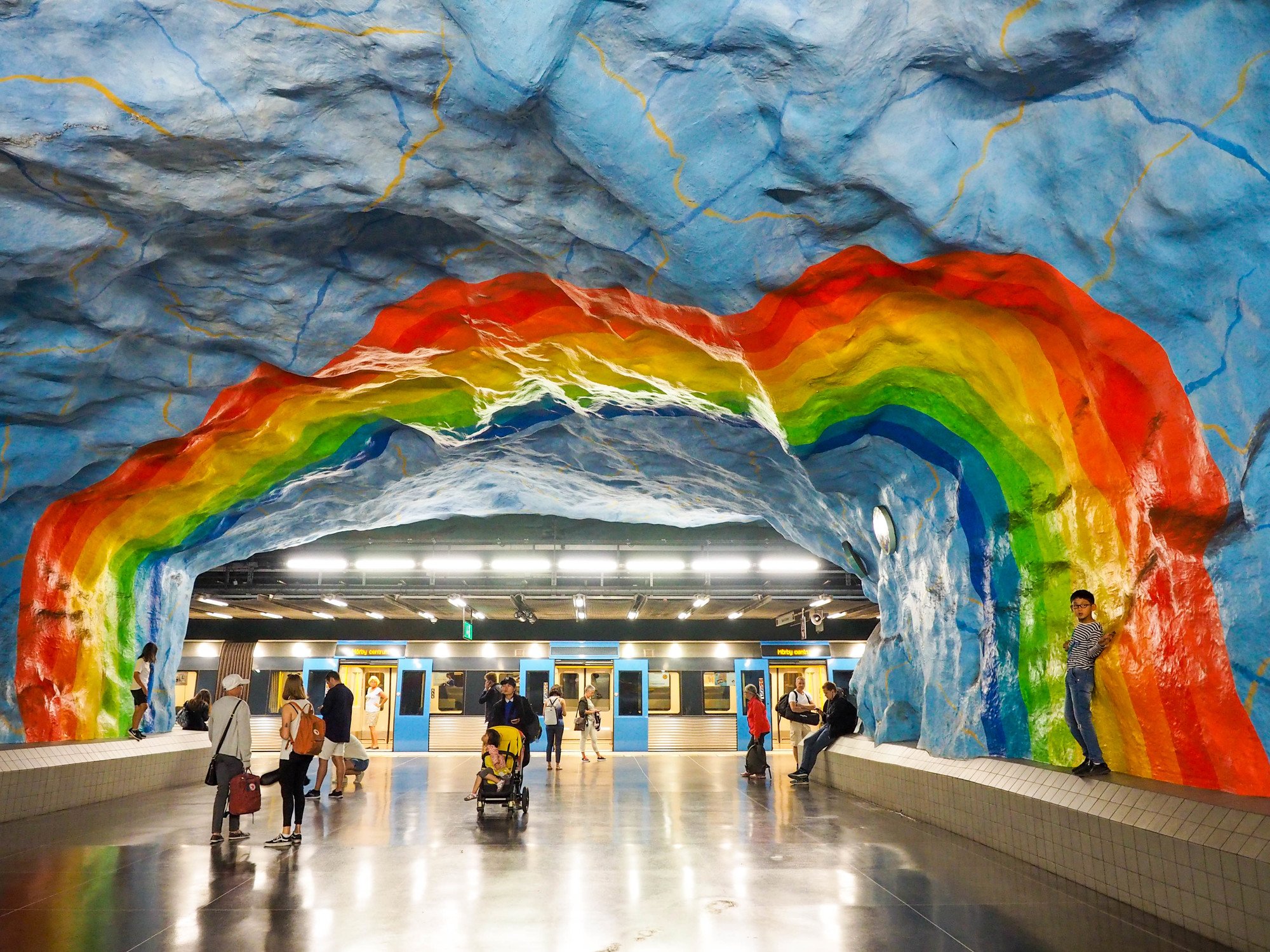 Stadion metro station in Stockholm, Sweden