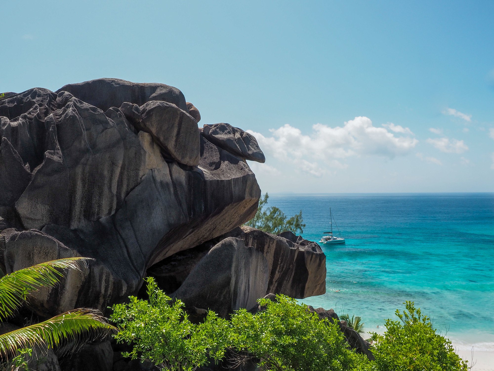 Grand Anse Beach on La Digue in the Seychelles