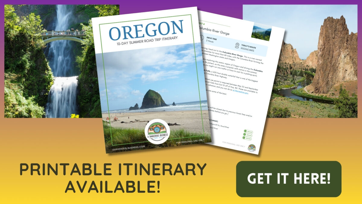 Oregon road trip itinerary printable