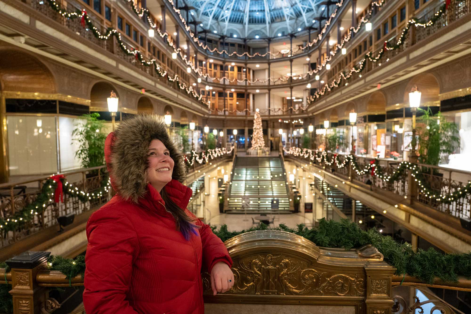 Feature image Cleveland Arcade at Christmas