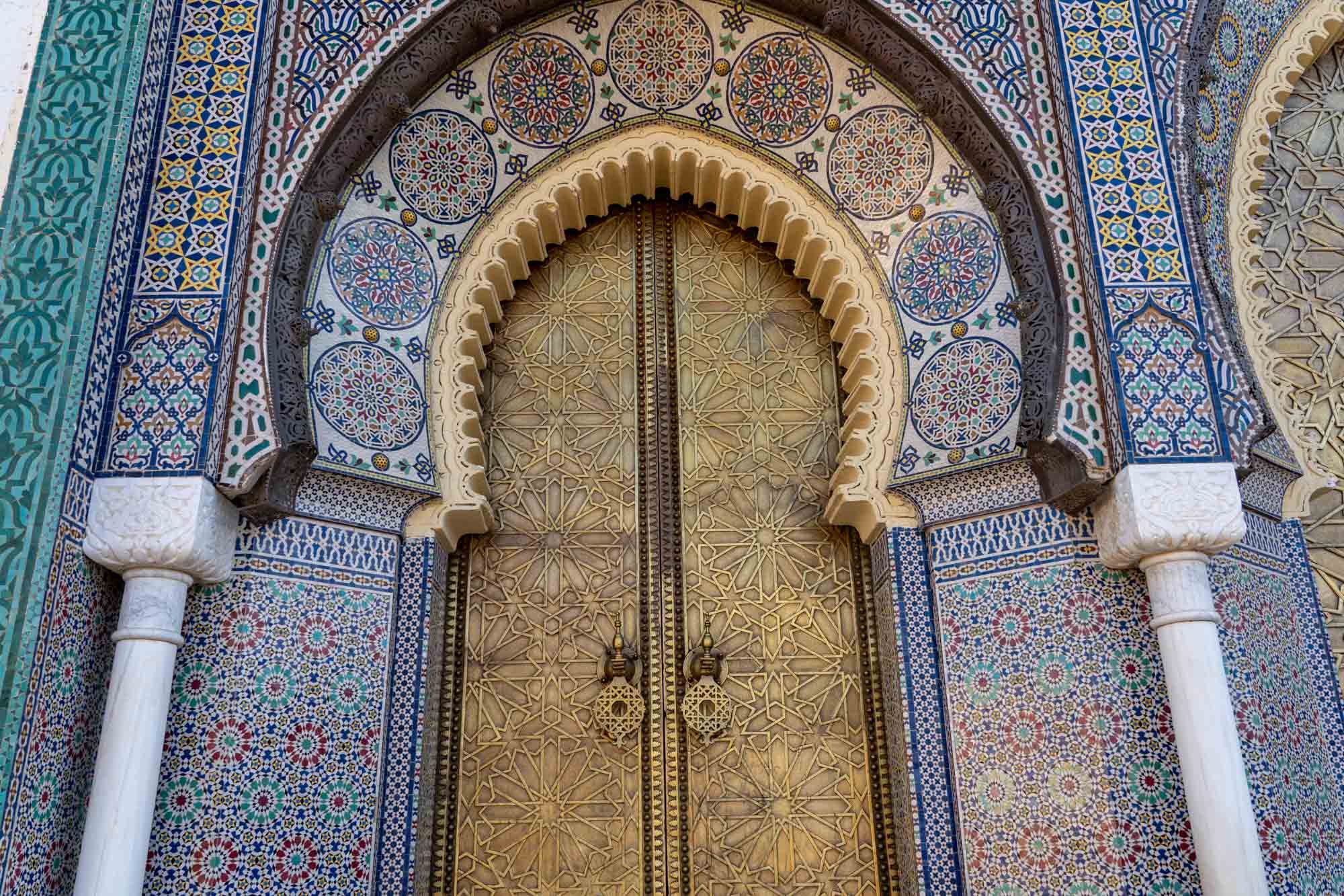 Royal Palace door in Fes, Morocco