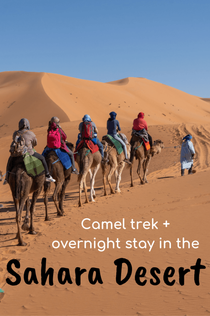 Sahara Desert camel trek and overnight stay