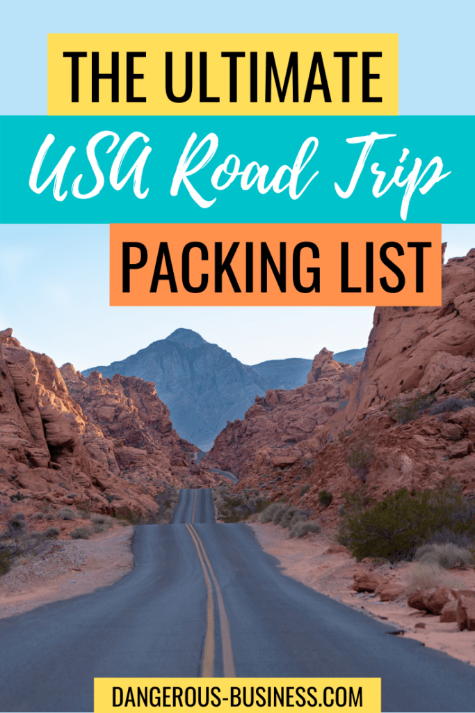 US road trip packing list