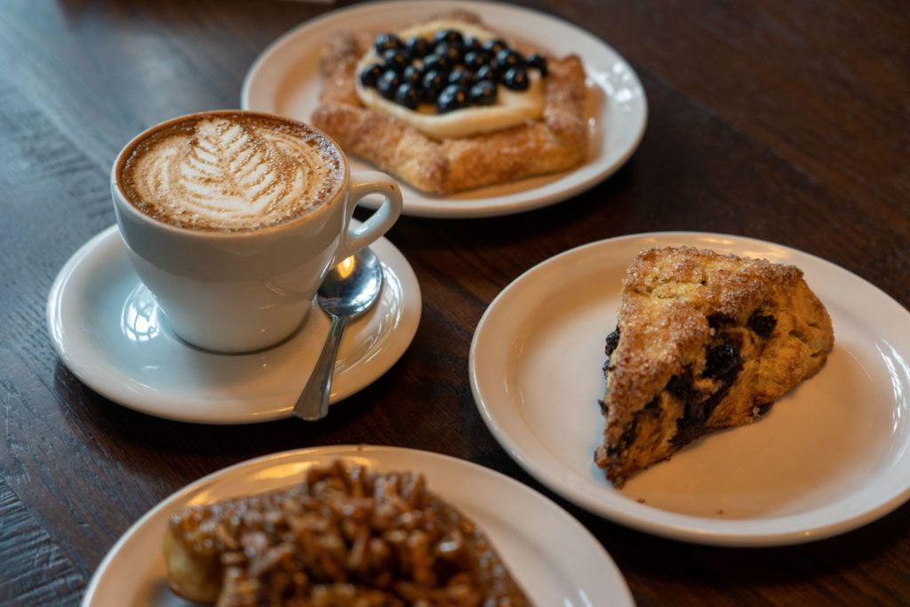 Coffee and pastries at Fox in the Snow