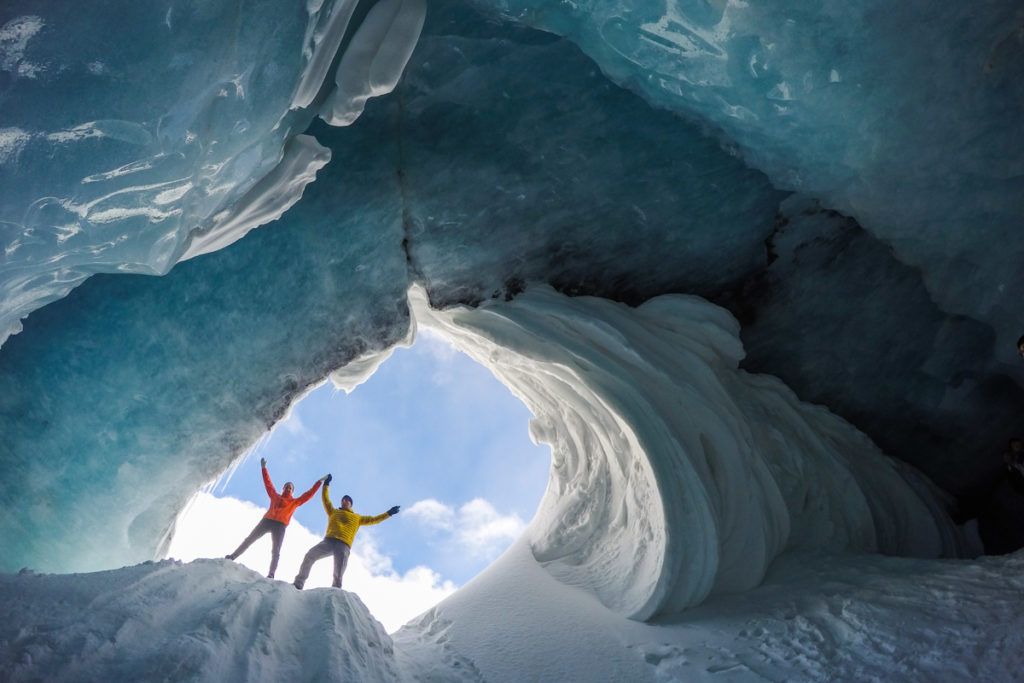 Ice cave on Athabasca Glacier