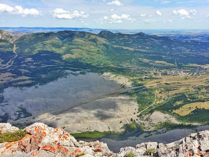 View from Frank Slide and Turtle Mountain