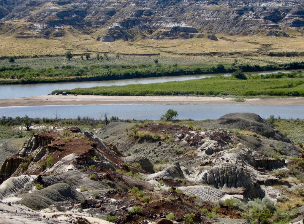 Red Deer River through the Badlands in Alberta