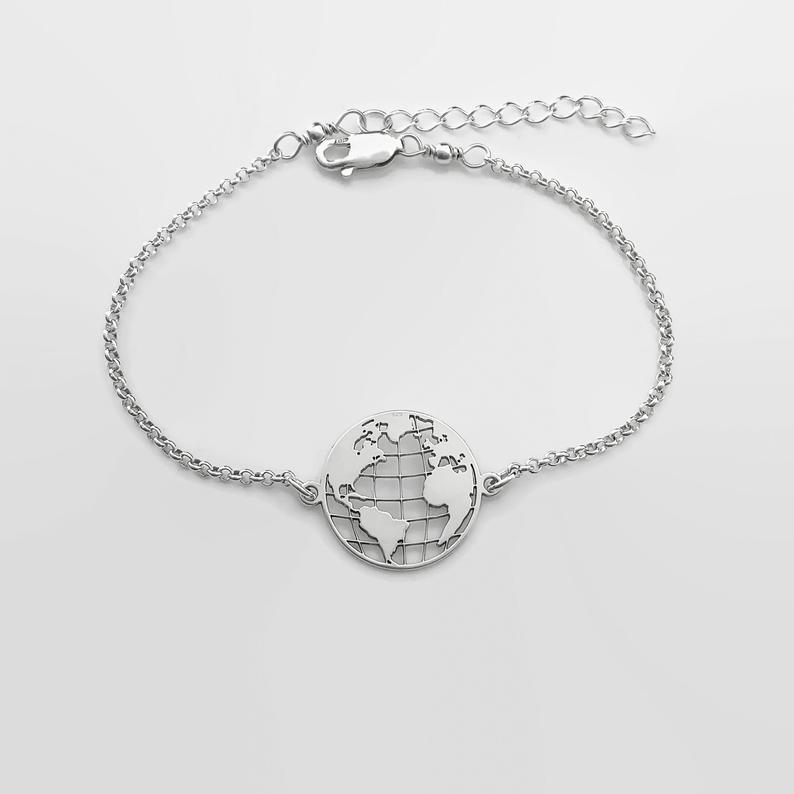 World map bracelet