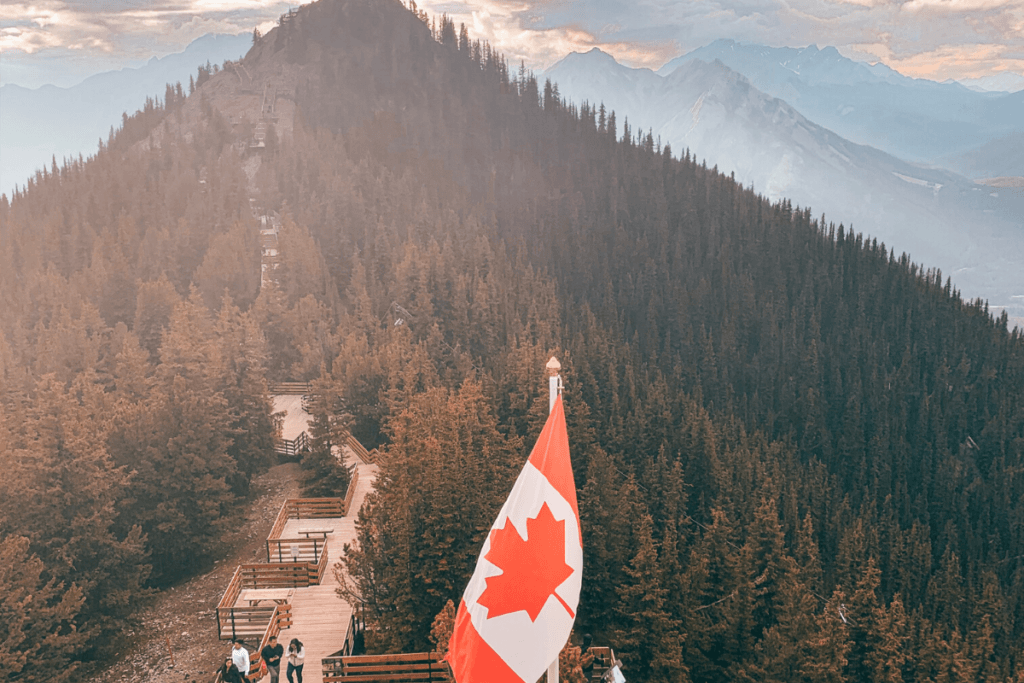 Sulphur Mountain at sunset