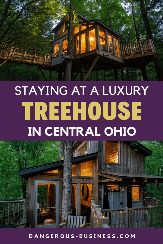Staying at a luxury treehouse in Ohio