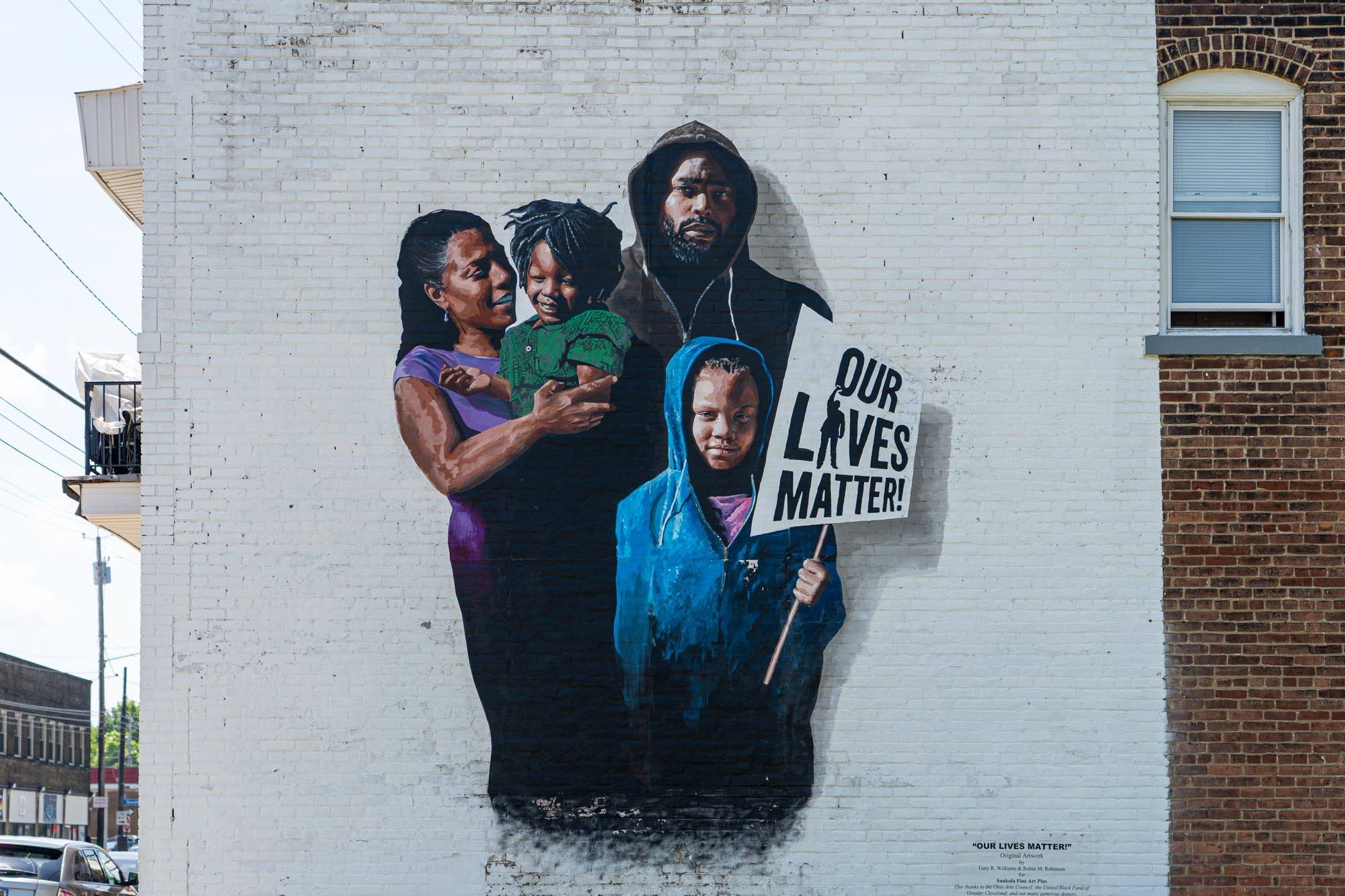 Black Lives Matter mural Cleveland