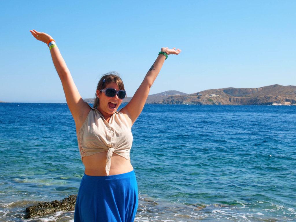 Amanda in Syros in Greece