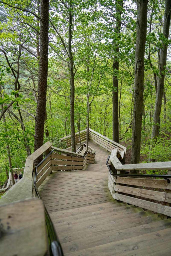 Steps down to New River Gorge Bridge overlook