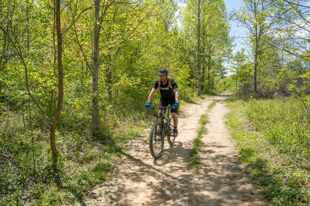 Elliot mountain biking