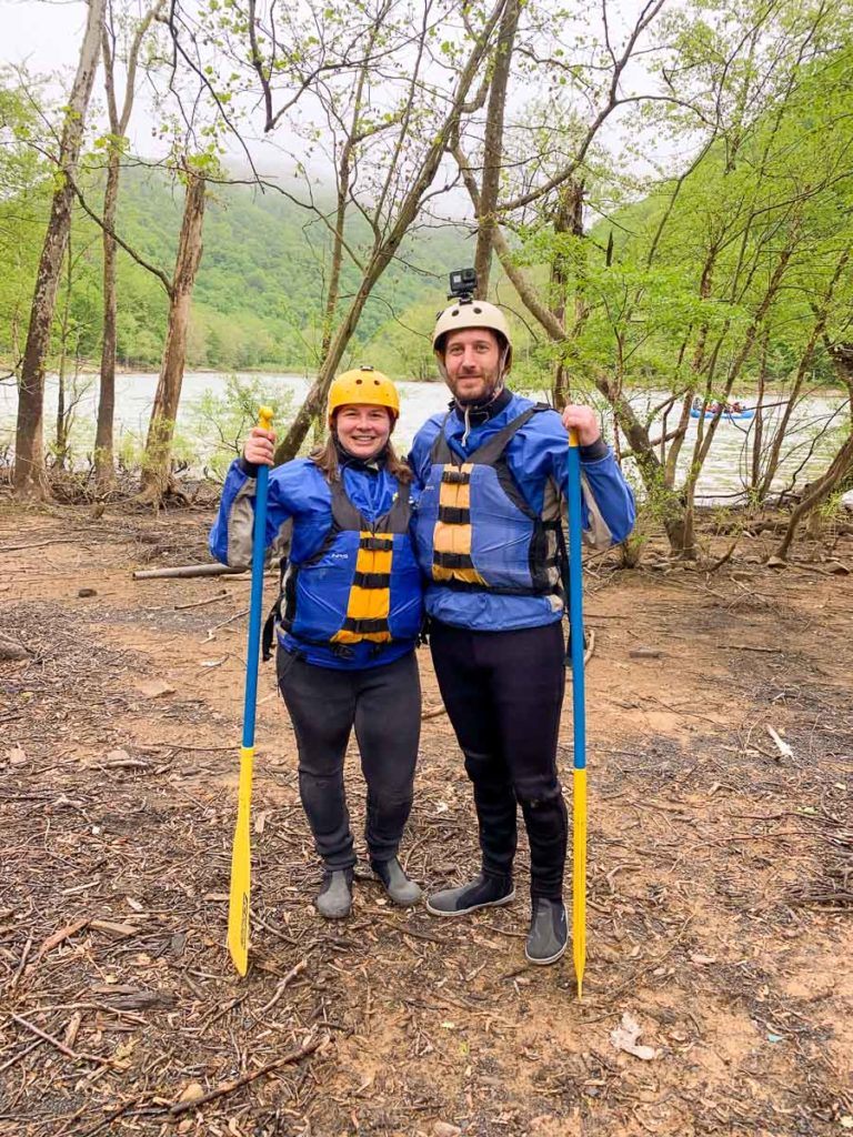 Amanda and Elliot rafting