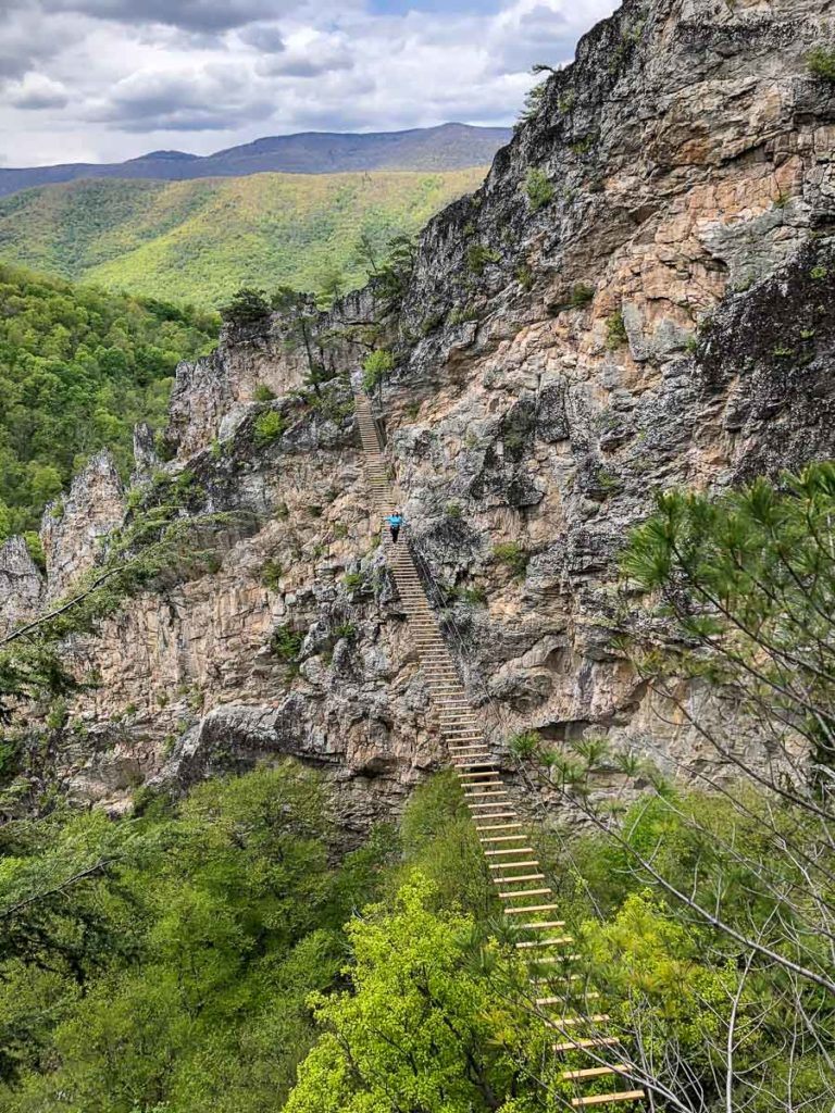 Nrocks via ferrata suspension bridge