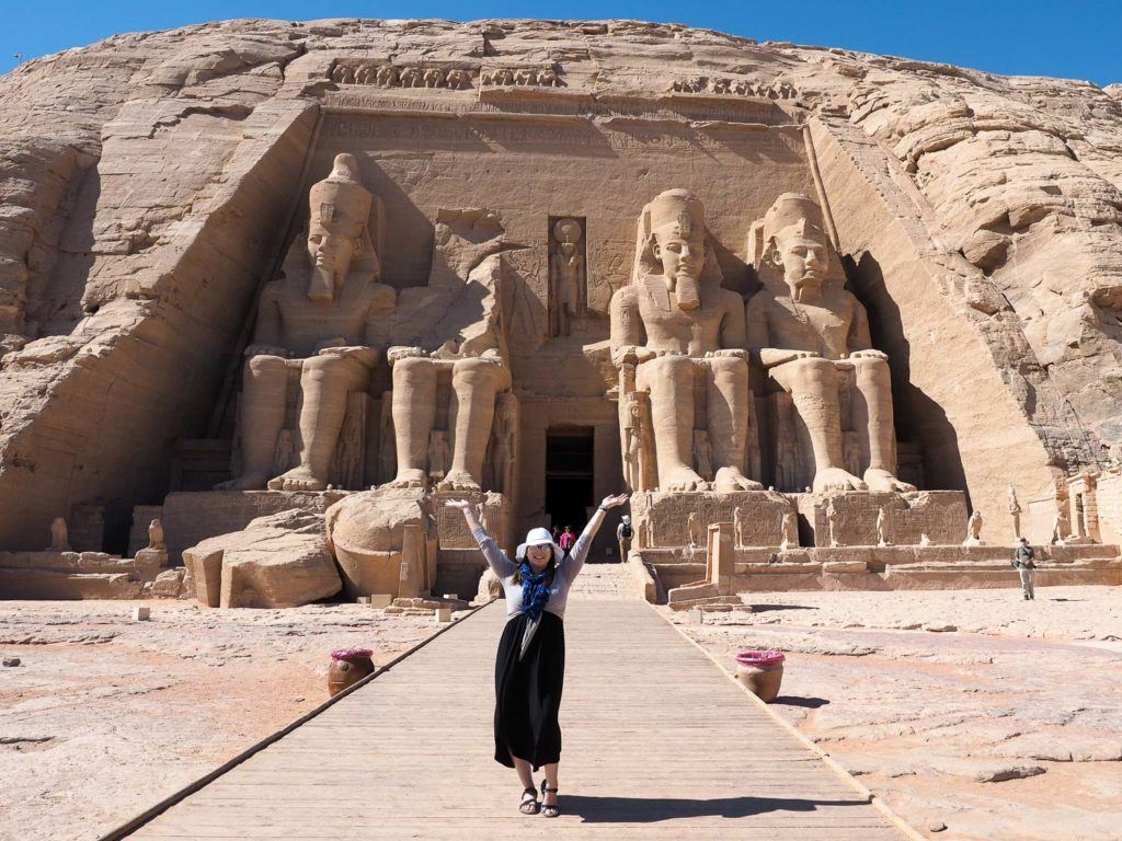 Amanda at Abu Simbel in Egypt