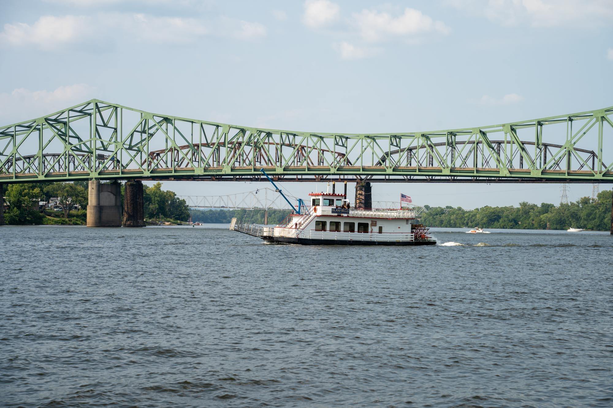 Boat on Ohio River in Parkersburg