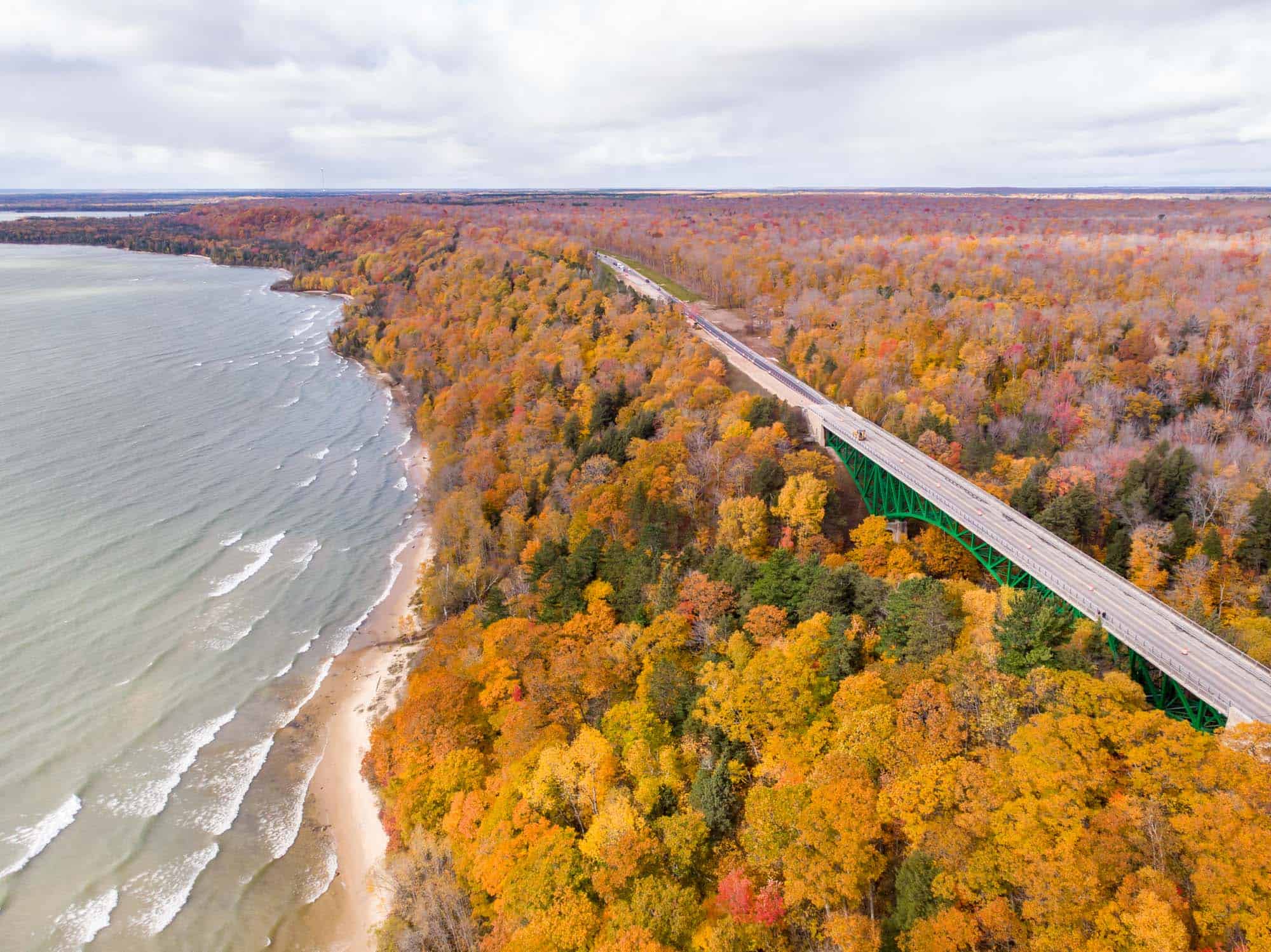 Cut River Bridge fall color