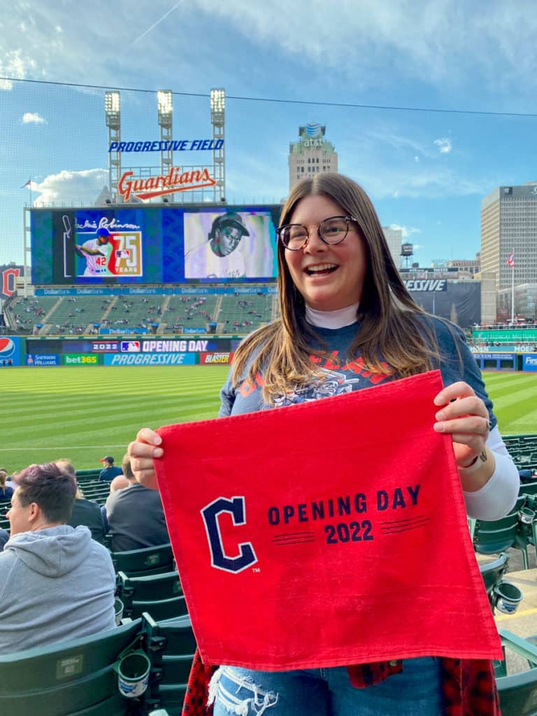 Amanda at Cleveland Guardians Home Opener