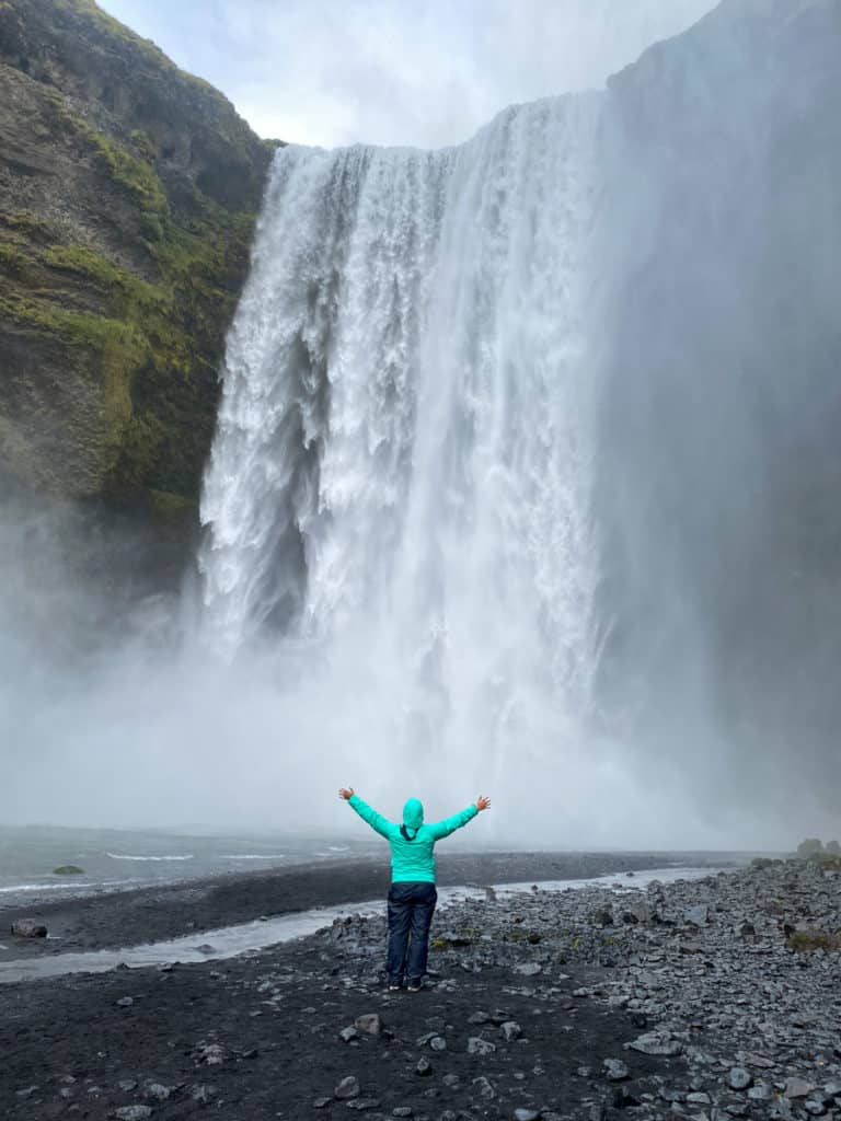 Amanda at Skogafoss