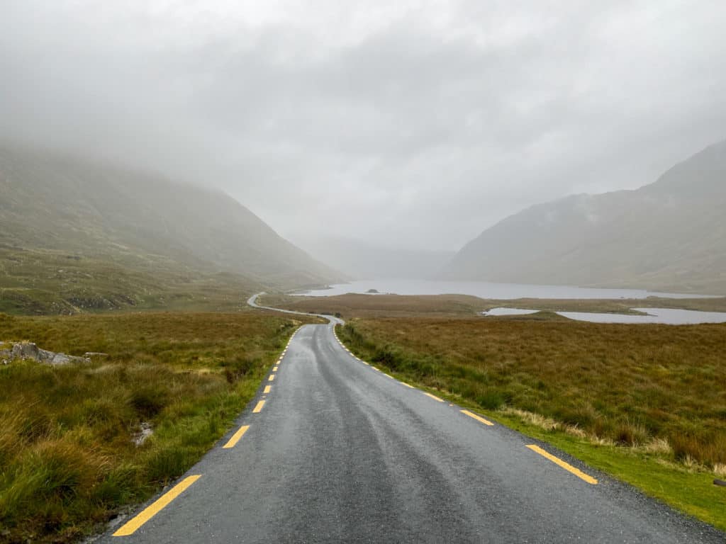 Foggy Ireland road