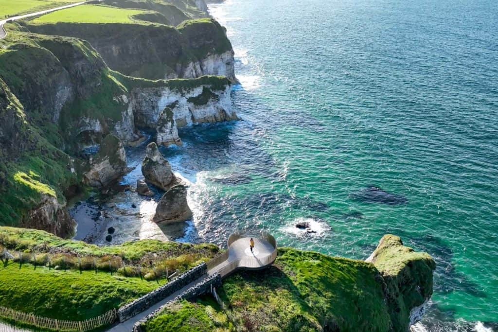 Amanda at Magheracross Viewpoint in Northern Ireland