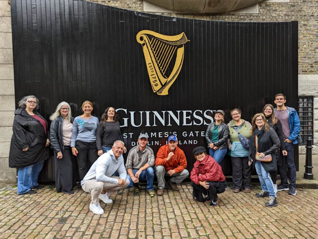 Group outside the Guinness Storehouse in Dublin