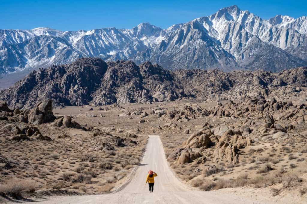 Amanda on Movie Road in Alabama Hills