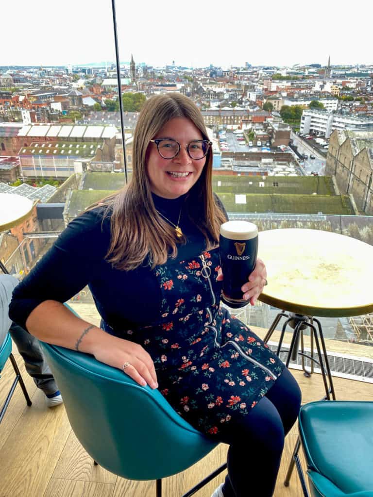 Amanda at Gravity Bar at the Guinness Storehouse