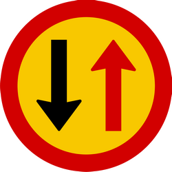 Iceland road sign - give way