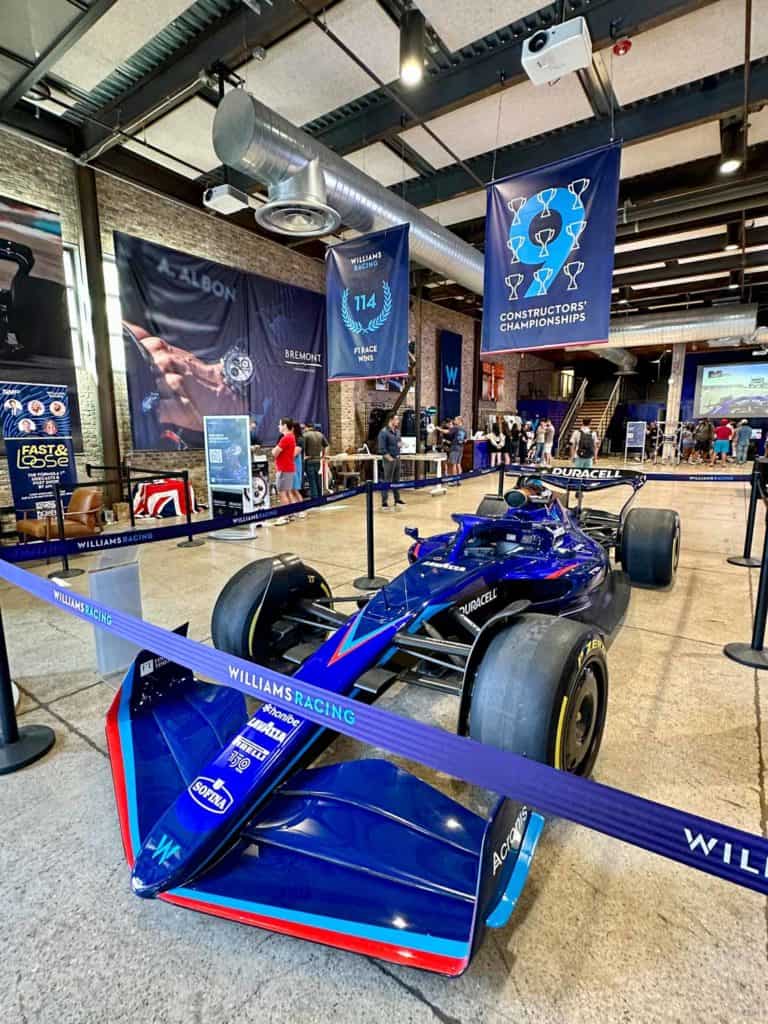 Williams racing pop-up in Austin