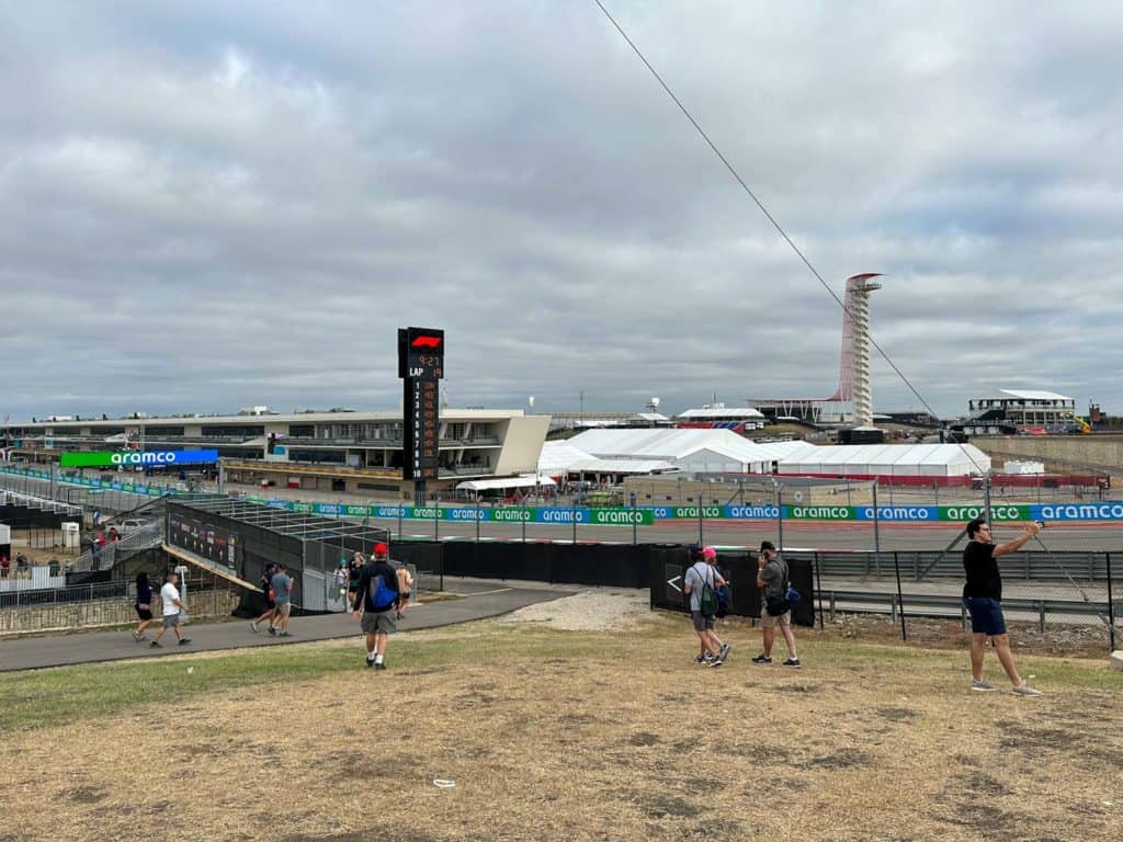 COTA track during the F1 USGP 2022